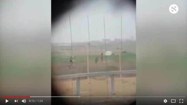 Video taken by an IDF soldier of a sniper shooting a Palestinian boy to death and then being cheered by his comrades.